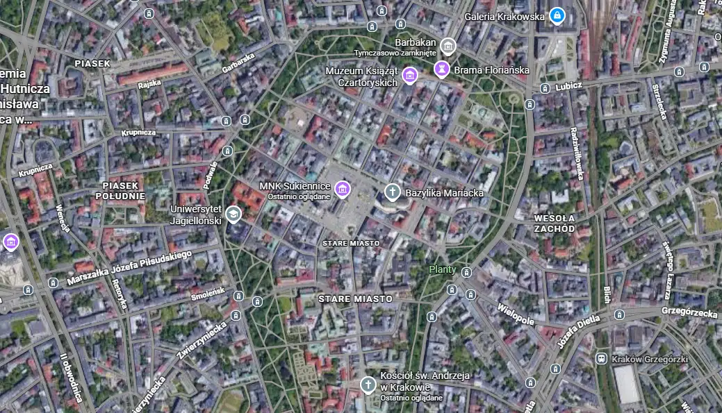 sukiennice w krakowie mapa 65456